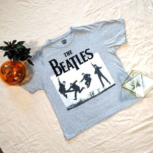 The Beatles Graphic Band T-shirt in Light Grey Size Large from Apple Corps